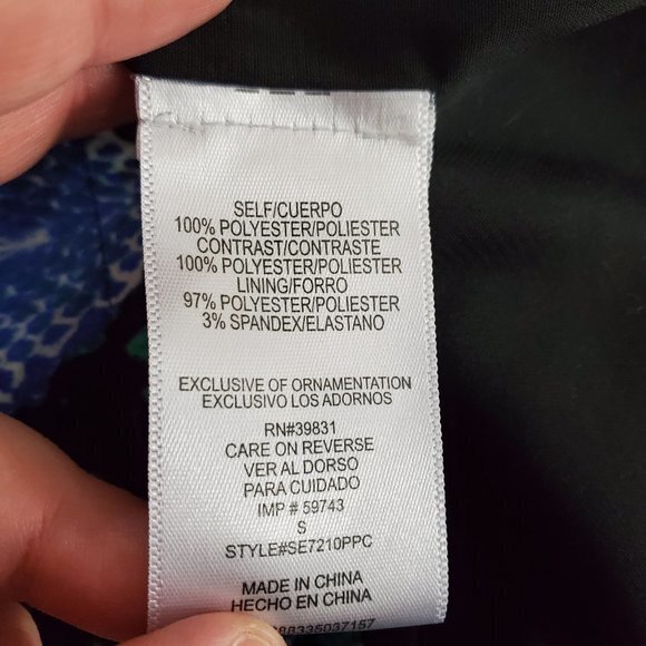 Sam Edelman Dress S Snake Print Blue Green Sheer A‎ - Picture 7 of 8